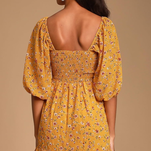 Lulu’s floral print off the shoulder mini dress - Picture 3 of 7